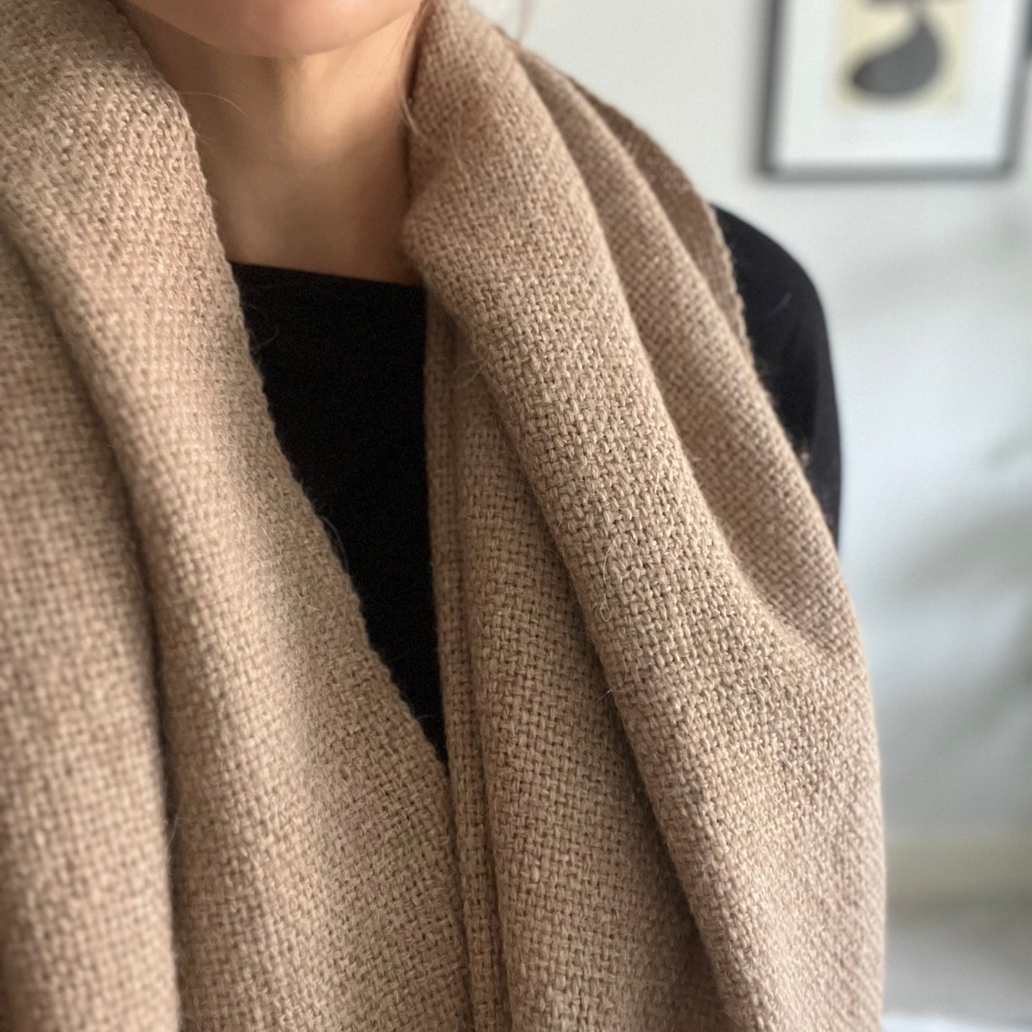Celeste Shawl | SAND | Llama