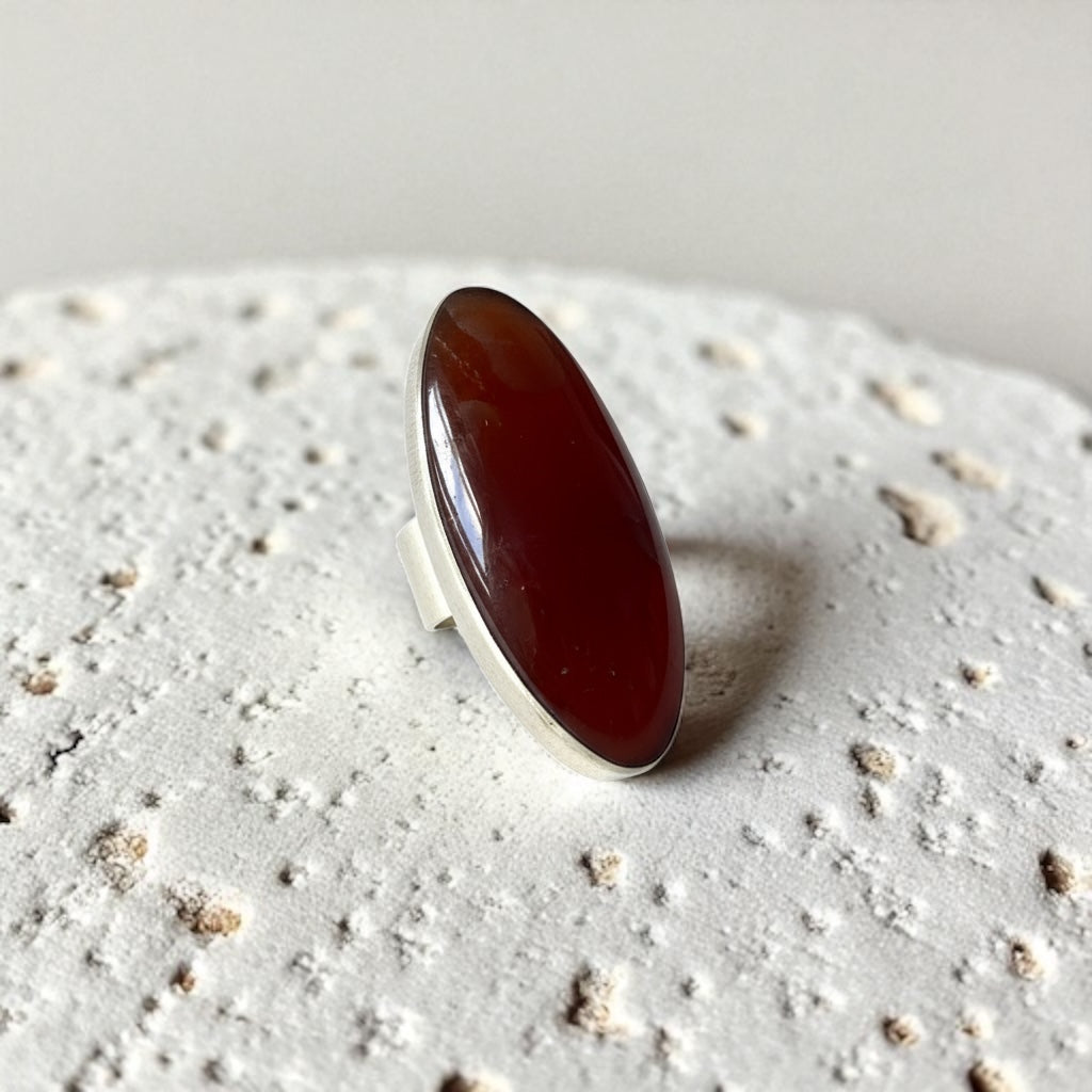 Black Oval Onyx Ring (L)