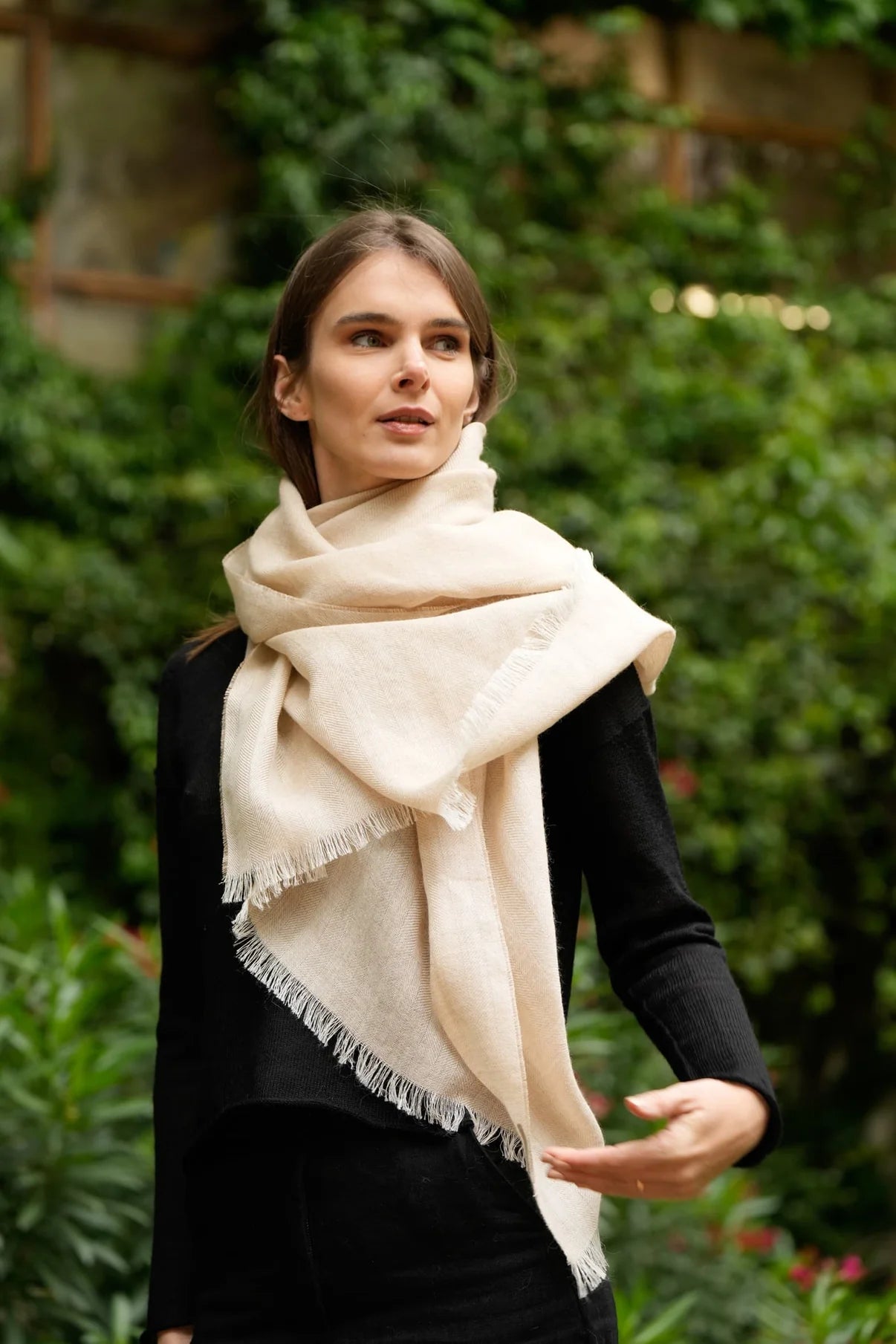 Faustina Shawl | SAND | Alpaca & Silk