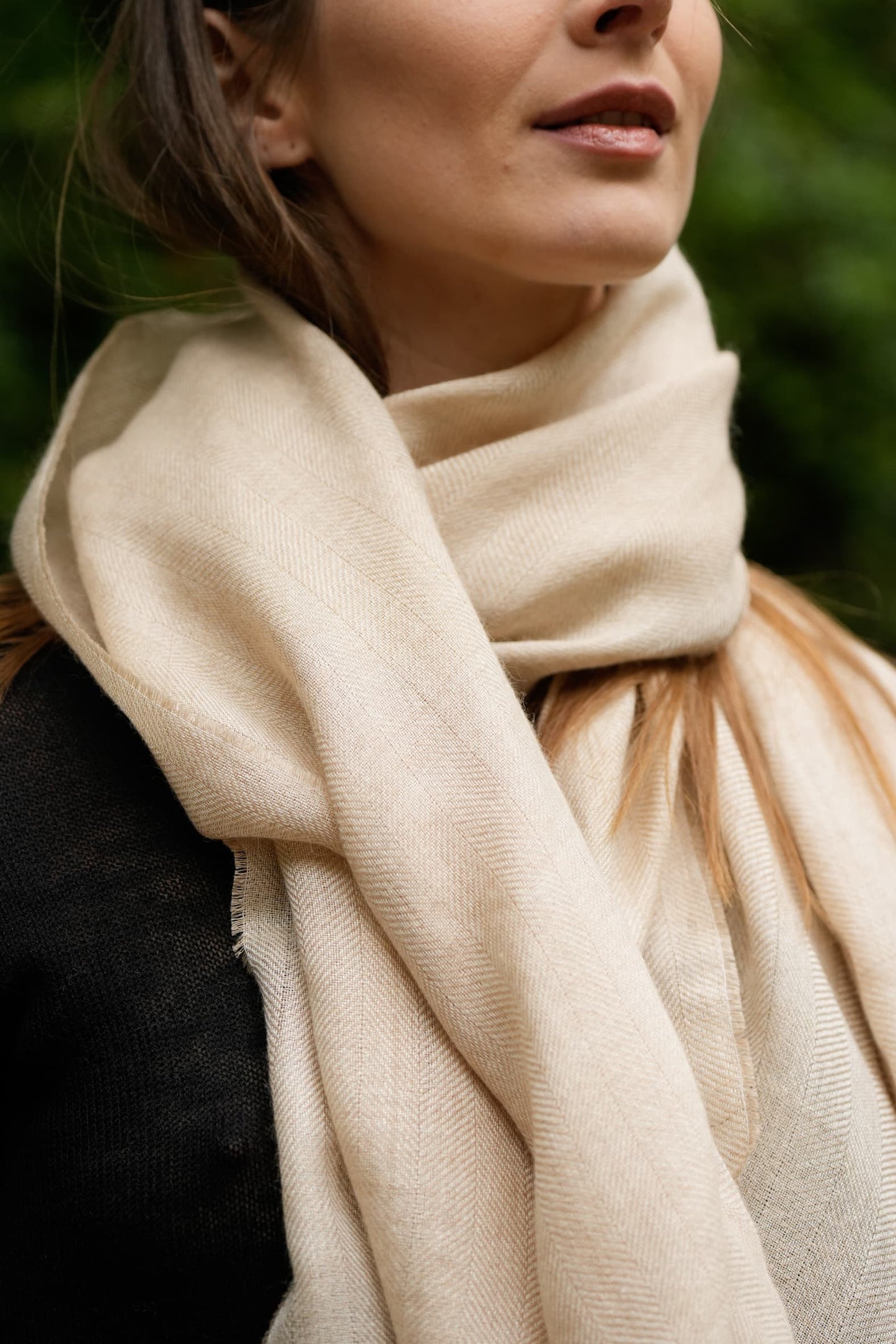 Faustina Shawl | SAND | Alpaca & Silk