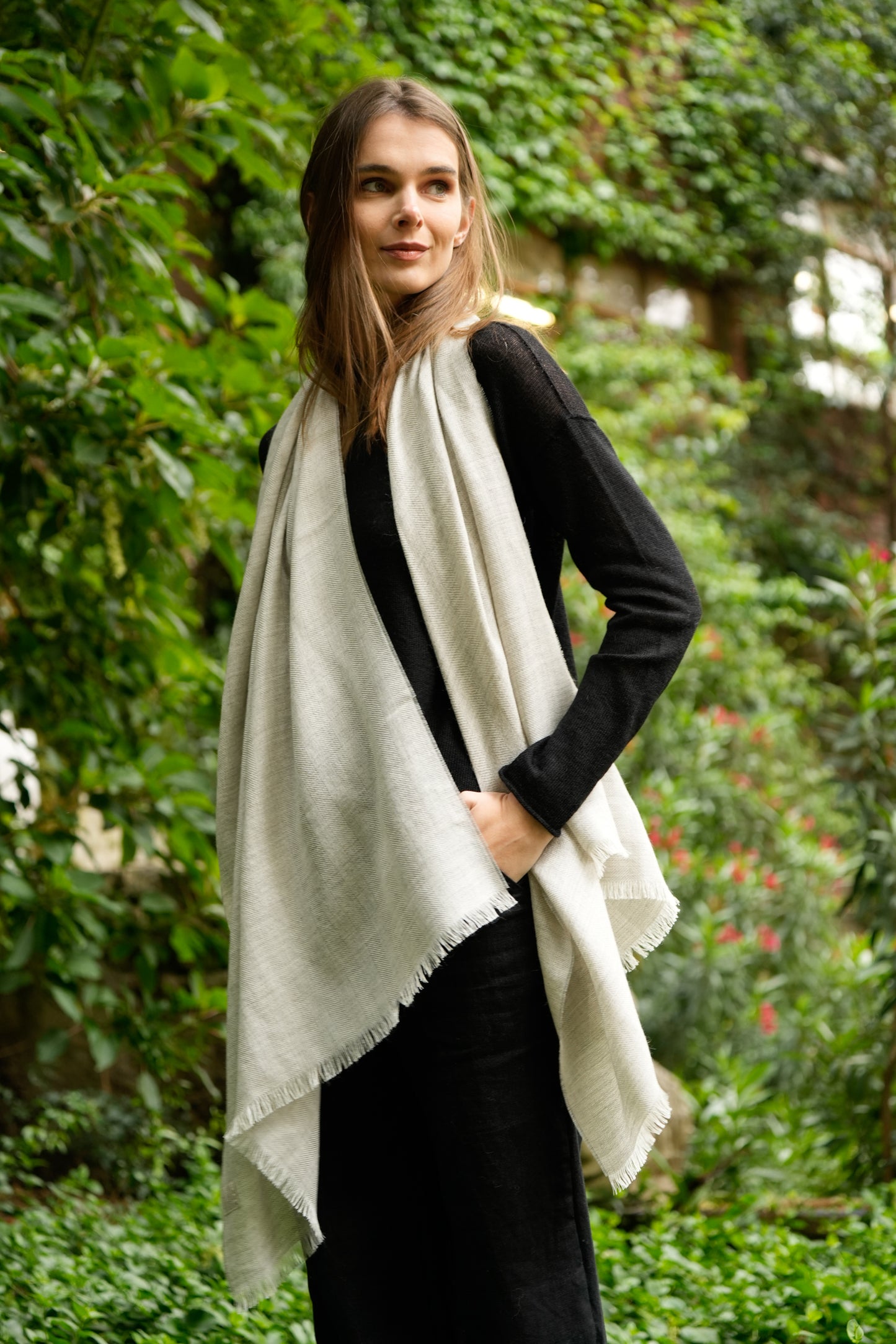 Faustina Shawl | MIST | Alpaca & Silk