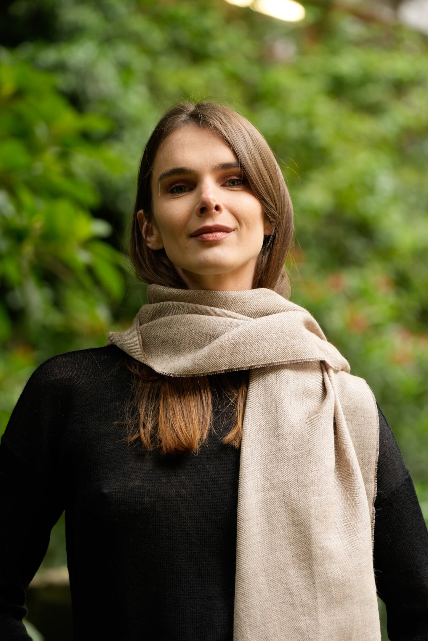 Faustina Shawl | PECAN | Alpaca & Silk