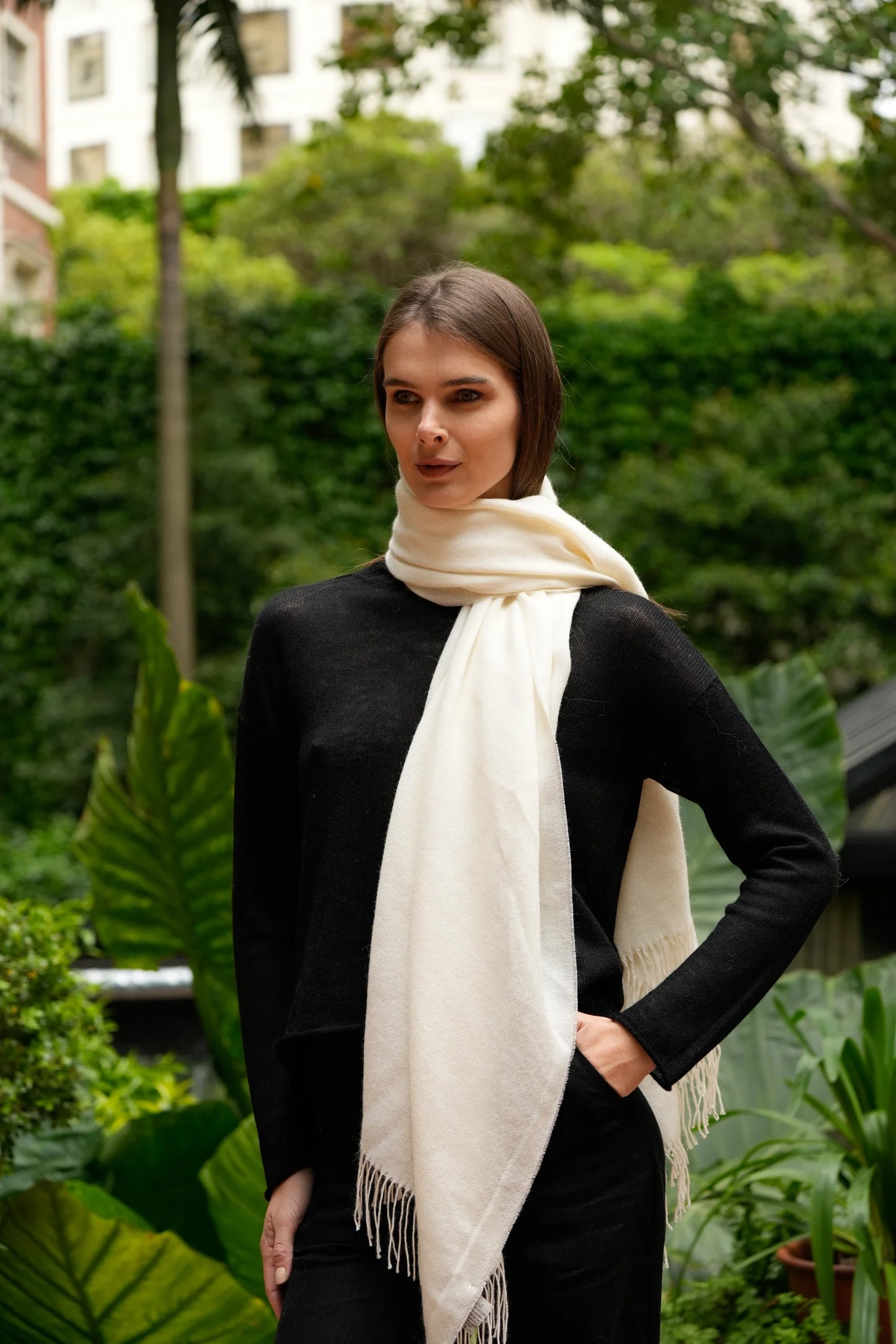 Federica Shawl | IVORY | Alpaca