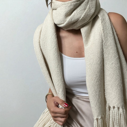 Celeste Shawl | NATURAL | Llama